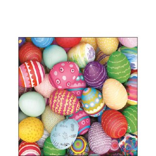 Serviette 25 x 25 cm  3 lagig, 20 Stück pro Packung (  Colourful eggs ) FSC Mix AMBIENTE #1