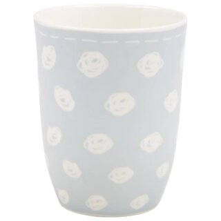 Tasse mit Henkel " Punkte grau " 500 ml H 12 cm , D 9,5 cm