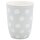 Tasse mit Henkel " Punkte grau " 500 ml H 12 cm , D 9,5 cm