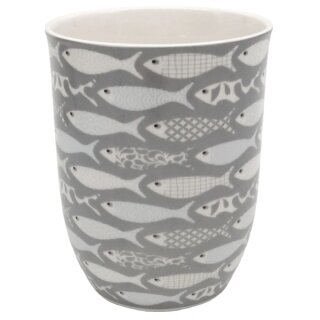 Tasse mit Henkel " Fische " 500 ml H 12 cm , D 9,5 cm