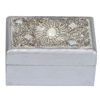 Pailletti Box silber 5,5x10 cm