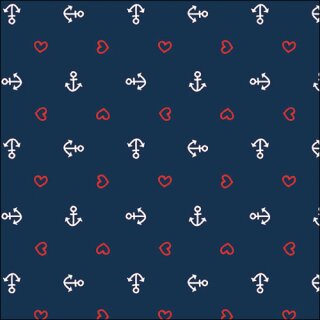 Serviette 33 x 33 cm  3 lagig, 20 Stück pro Packung Anchor Heart Blue   FSC Mix  "AMBIENTE