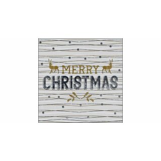 Serviette 33 x 33 cm  3 lagig, 20 Stück pro Packung Classy Christmas Grey FSC Mix  AMBIENTE #1