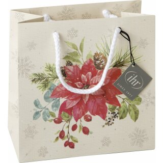 Geschenktasche  " Christmas Bouquet "; IHR  L 18 x B 9,5 x H 18 cm