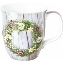 Becher Bone China IHR Spring Wreath grey  Durchmesser 8...