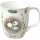 Becher Bone China IHR EGGS AND FEATHERS nature  Durchmesser 8 cm, Höhe 10 cm