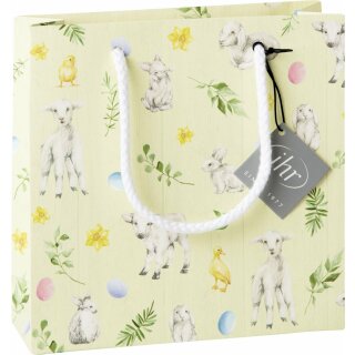 Geschenktasche ( LAMMY AND FRIENDS yellow) IHR 18 x 6 x 18 cm