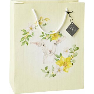Geschenktasche B 26 x H 32 x T 11 cm IHR " LAMMY yellow "