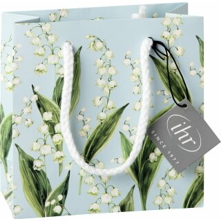 Geschenktasche 14 x 14 x 6 cm IHR ( MAYFLOWER FIELD light blue )