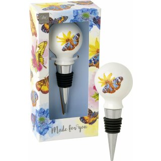 Flaschenverschluss, GARDEN BEAUTIES  IHR Kugel aus Keramik, Verschluss aus Edelstahl & Silkon
