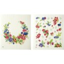 Spültuch 2 / Set, 17 x 19 cm SUMMER BERRIES IHR 70%...