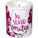 Windlicht Kerze ( VINO ROSSO ) IHR, H 10 cm, D 9 cm