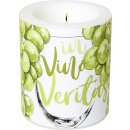 Windlicht Kerze ( VINO BIANCO ) IHR, H 10 cm, D 9 cm