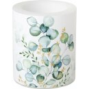 Windlicht Kerze ( EUCALYPTUS BOUQUET gold ) IHR, H 10 cm,...