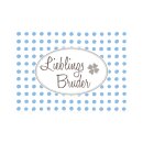Postkarte Quer " Lieblings Bruder "