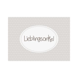 Postkarte Quer  "Lieblingsonkel"