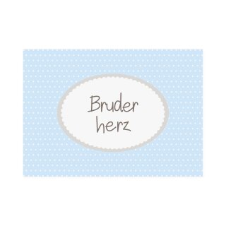 Postkarte Quer "Bruderherz"