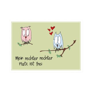 Postkarte Quer "Mein rechter rechter Platz ist frei "