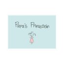 Postkarte Quer "Papas Prinizessin "