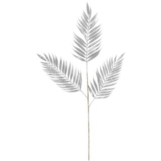 Chico Zweig "Corin", 3 Blätter, L94cm, weiß/gold