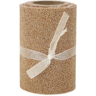Glitter Band "Gloria", L140cm, B10cm, sand