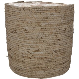 Natur Kübel "Nina", D35cm, H36cm, für TO27 mit Folie, Material: Maisschale