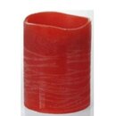 LED Kerze PARVO, Ø7,5x10 cm (rot / Echtwachs )