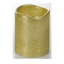 LED Kerze PARVO, Ø7,5x10 cm   ( gold / Echtwachs )