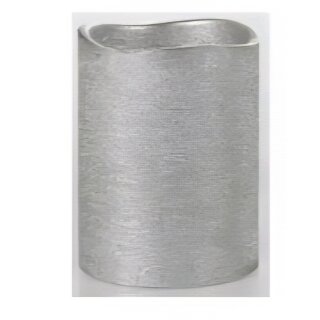 LED Kerze MAGNA, Ø7,5x14 cm ( silber  / Echtwachs )