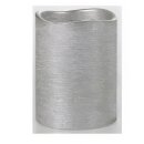 LED Kerze MAGNA, Ø7,5x14 cm ( silber  / Echtwachs )