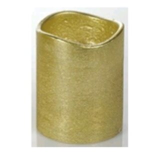 LED Kerze MAGNA, Ø7,5x14 cm ( gold / Echtwachs )