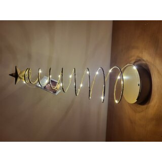 Goldener Tannenbaum mit LED ca 35 cm h , dia unten ca 10 cm