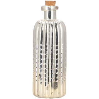 Glas Flasche "Chania", D7,5cm, H21cm, champagner