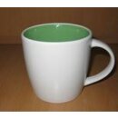 Becher innen gr&uuml;n au&szlig;en weiss