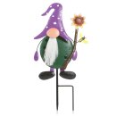 LED Solar Wichtel Samoa violetter Hut