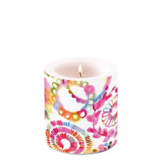 Windlicht Kerze &Oslash; 7,5 cm H&ouml;he 8 cm  SMALL FANTASY CIRCLES  AMBIENTE