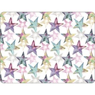 Tischset 83% PVC, 17% Polyester /H/T ca. 400/300/2 mm WATERCOLOUR STARS AMBIENTE