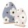 Dekoaufsteller Nayla, 2 tlg., Set 2, Ei, mit Stand, H 26,60-34,00 cm, MDF, Polyester