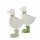 Figur Ducky, 2 sort., Ente, H 18,10 cm, MDF, Jute, Gr&uuml;n, Wei&szlig;