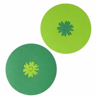 Tischset  Daisie, 2 sort., Polyester, Einfarbig, Floral, Blume, Nein