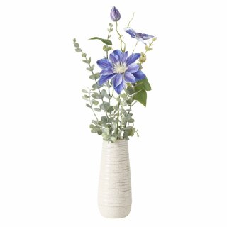 Vase Fiores, Mit Blumenstrau&szlig;, H 48,00 cm, Eisen, Porzellan, Sandstein, Polystyrol gesch&auml;umt, Plastik, Polyester, Nein