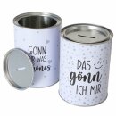 Spardose G&ouml;nnung, 2 sort., Rund, H 14,00 cm, D 10,00...