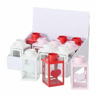 Laterne Valencia, 3 sort., Thekendisplay, Quadrat, Indoor, H 11,00 cm