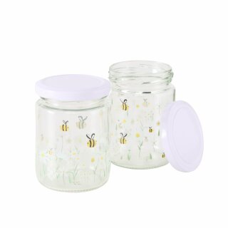 Vorratsglas Honey, 2 sort., 240 ml, H 9,30 cm, D 6,80 cm, Eisen, Glas lackiert, PVC