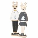 Figur Elia, 2 sort., Hirsch, H 79,50 cm, Monterey Kiefer...