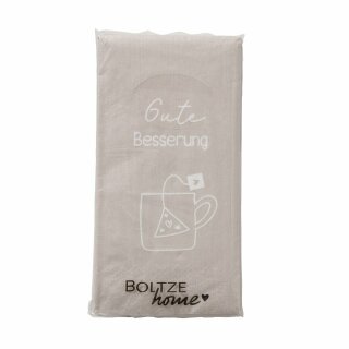Taschentücher Gesundheit, 10 tlg., H 2,20 cm, Mehrfarbig, Motiv, Spruch/Text, Beige, Weiß