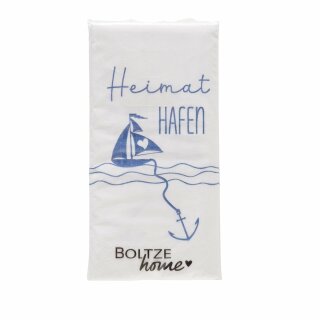 Taschent&uuml;cher Sailor H 2,20 cm, Mehrfarbig, Motiv, Spruch/Text, blau, wei&szlig;