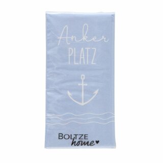 Taschent&uuml;cher Sailor H 2,20 cm, Mehrfarbig, Motiv, Spruch/Text, blau, wei&szlig;