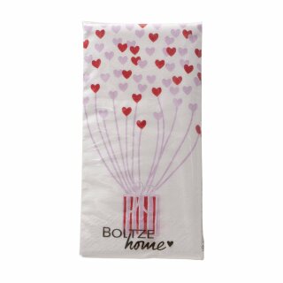 Taschent&uuml;cher Sherine H 2,20 cm, Mehrfarbig, Motiv, Spruch/Text, pink, rot , weiss