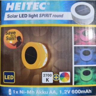 Solar LED-Leuchte Spirit rund